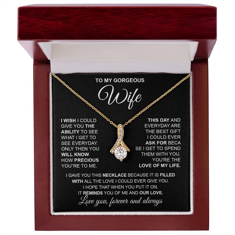 to My Wife Necklace from Husband, Necklaces for Wife from Husband, to My Soulmate Necklace for Women, Soulmate Jewelry for Wife Valentine Jewelry Gifts for Wife Birthday Gifts from Husband Allruing Necklace