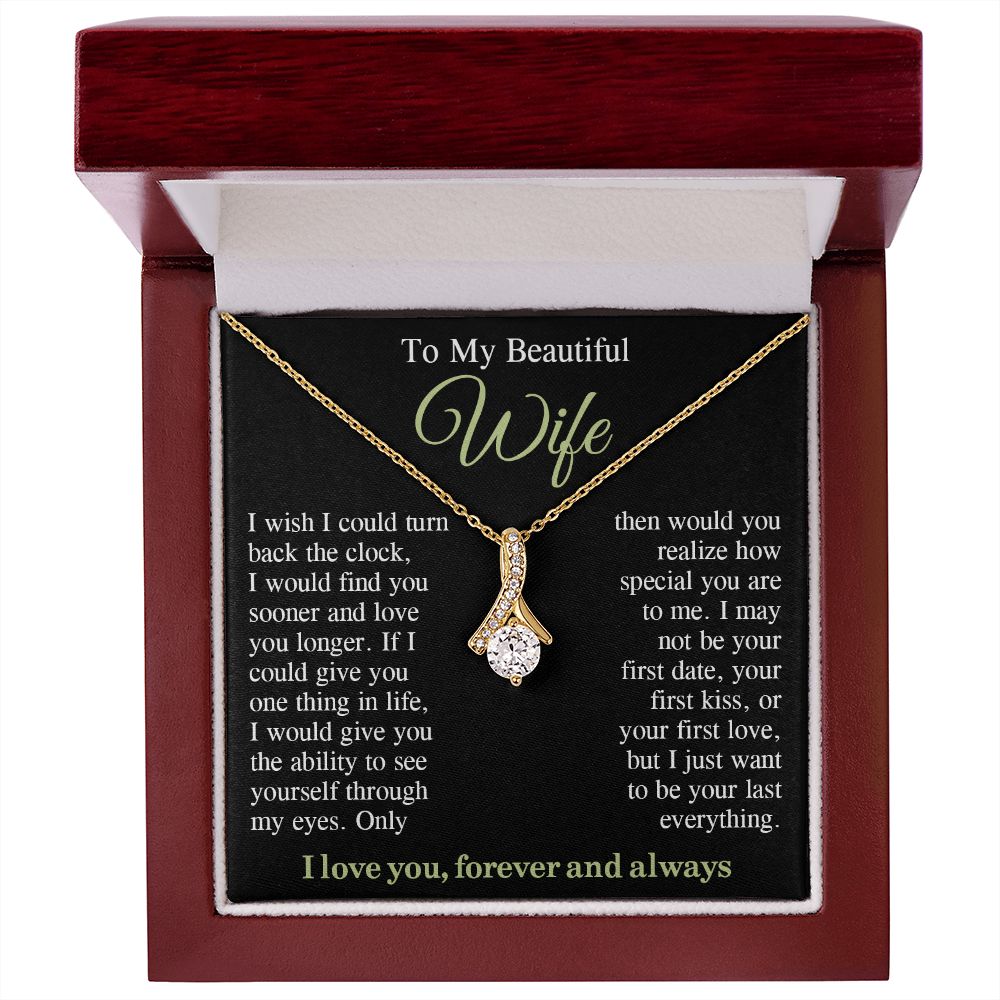 To My Beautiful Soulmate Necklace Gift for Her, Wife Gifts From Husband, Anniversary Gifts For Wife From Husband To My Soulmate Necklace Message Card and Necklace Gift Box Gift Box Styles on Birthday, Wedding, Anniversary, Valentine Allruing Necklace