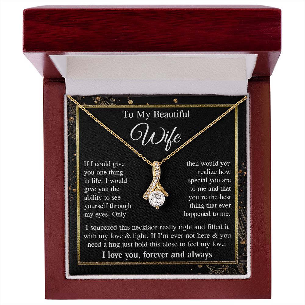 Wife Necklace Gift for Her, Soulmate Jewelry, Necklace for Future Wife, Valentine Jewelry for Wife Necklace Gifts from Husband - Soulmate Gift Necklace with Message Card and Gift Box Allruing Necklace