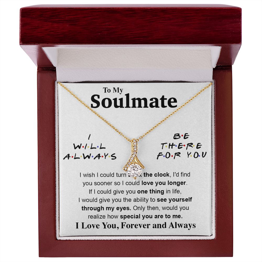 To My Soulmate Necklace To My Future Wife Gifts, Promise Necklace For Her, Fiance Gifts For Her, Valentine Gifts For Soulmate From Husband With Message Card Box LED, Soulmate Necklace For Women, To My Wife Necklace Allruing Necklace