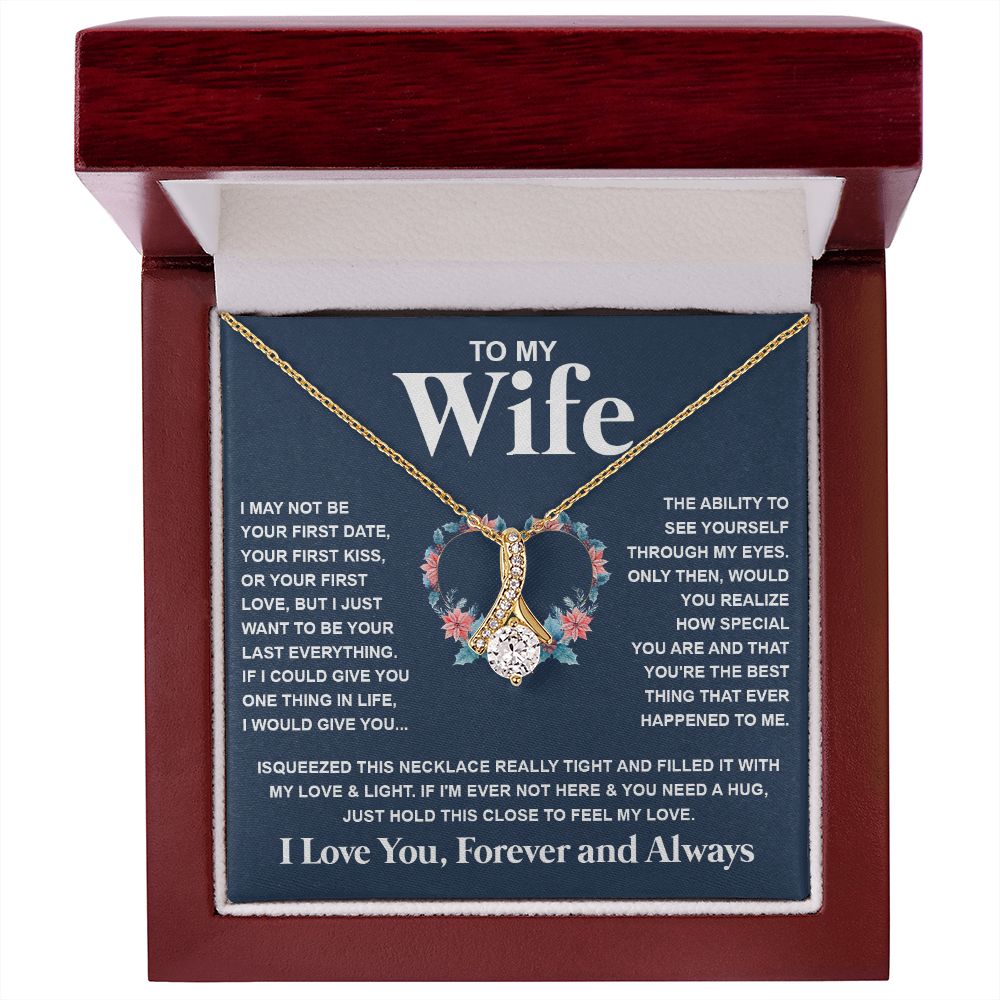 Couples Gifts Necklace To My Soulmate Necklace Birthday Christmas Jewelry Romantic Gift For My Wife Pendant Jewelry with Message Card and Box Necklaces for Women Valentines Day Happy Anniversary Wedding Present Allruing Necklace