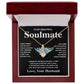 Soulmate Necklace Gift From Husband To My Badass Wife Pendant Valentines Day Anniversary Jewelry with Message Card and Gift Box. Gift for Wife. Necklace Gift Set for Wife Allruing Necklace