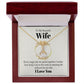 Wife Necklace Gifts From Husband, Wedding Anniversary Jewelry For Wife From Husband, Wife Birthday From Husband, Necklaces For Wife From Husband To My Wife Necklace, Necklace Message Card and Gift Box Styles on Birthday, Christmas, Anniversary  Allruing N