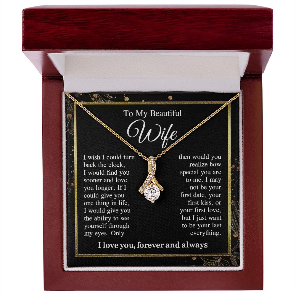 To My Beautiful Soulmate Necklace Gift For Her, Wife Gifts From Husband, Anniversary Gifts For Wife From Husband To My Wife Necklace Message Card and Necklace Gift Box Gift Box Styles on Birthday, Wedding, Anniversary, Valentine Allruing Necklace