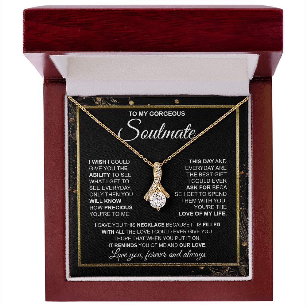 to My Soulmate Necklace from Husband, Necklaces for Wife from Husband, to My Soulmate Necklace for Women, Soulmate Jewelry for Wife Wedding Jewelry Gifts for Wife Valentine Gifts from Husband Allruing Necklace