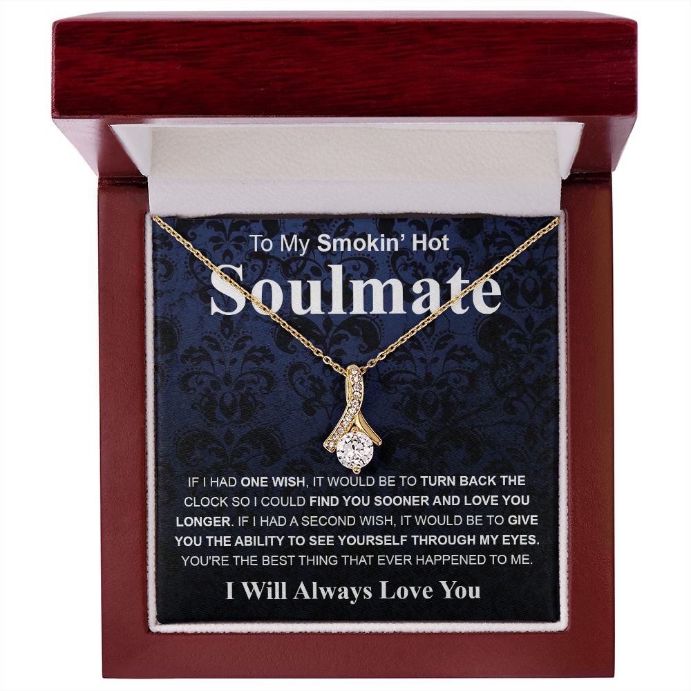Gifts For Soulmate Birthday Gifts From Husband Necklace Valentines Day, Necklace for Future Soulmate, Wedding Valentine Jewelry for Wife Necklace Gifts from Husband - Soulmate Gift Necklace with Message Card and Gift Box Allruing Necklace