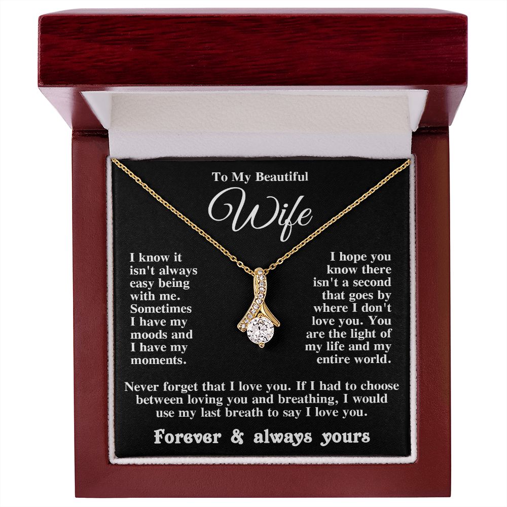 Gifts for Wife Necklace from Husband, Gifts for Wife from Husband, Anniversary Gifts for Her Gifts Soulmate Message Card and Necklace Gift Box Gift Box Styles on Birthday, Wedding, Anniversary, Valentine Allruing Necklace