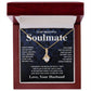 Soulmate Necklace Gift From Husband To My Badass Wife Valentines Day Anniversary Jewelry with Message Card and Gift Box. Gift for Wife. Necklace Gift Set for Wife Message Card and Necklace Gifts Box Gift Box Styles Allruing Necklace
