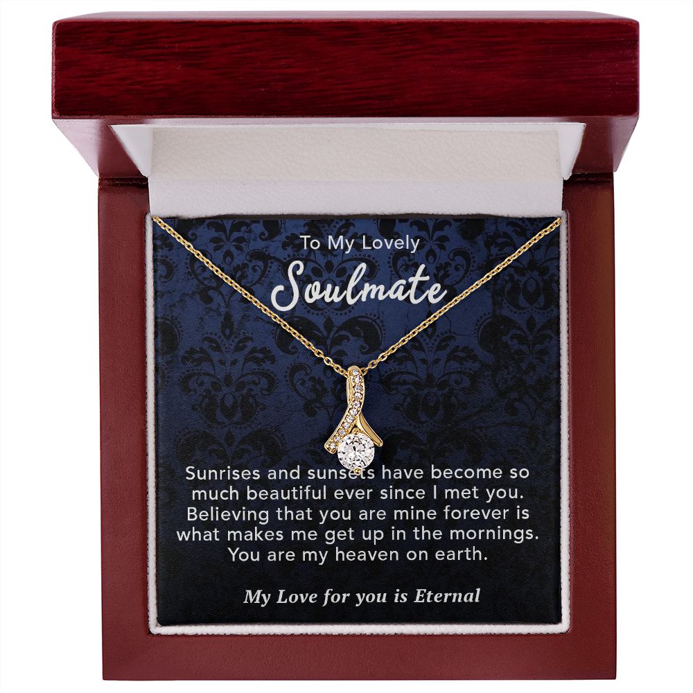 To My Lovely Wife Necklace Gift From Husband To My Badass Wife Pendant Wedding Jewelry with Message Card and Gift Box. Gift for Wife. Necklace Gift Set for Wife Necklace Gifts Box Gift Box Styles Allruing Necklace
