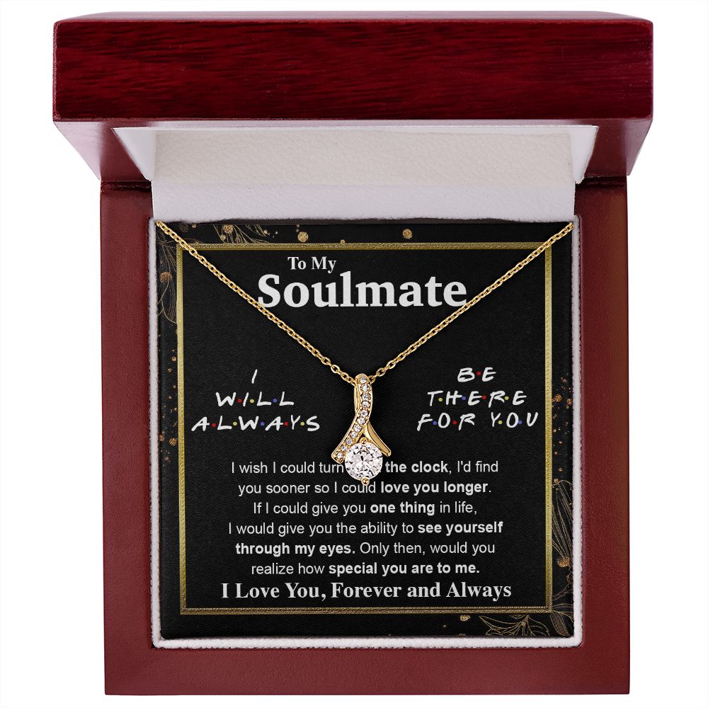 To My Soulmate Necklace To My Future Wife Necklace Gifts, Promise Necklace For Her, Fiance Gifts For Her, Wedding Necklace Gifts For Soulmate From Husband With Message Card Box LED, Soulmate Necklace For Women, To My Wife Necklace Allruing Necklace
