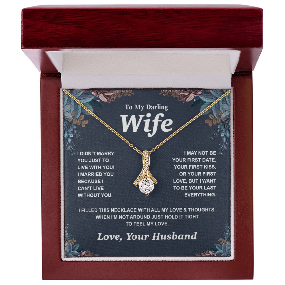 Valentine Gifts for Wife Necklace from Husband, Gifts for Wife from Husband, Valentine Gifts for Her Gifts Soulmate Message Card and Necklace Gift Box Gift Box Styles on Birthday, Wedding, Anniversary, Valentine Allruing Necklace