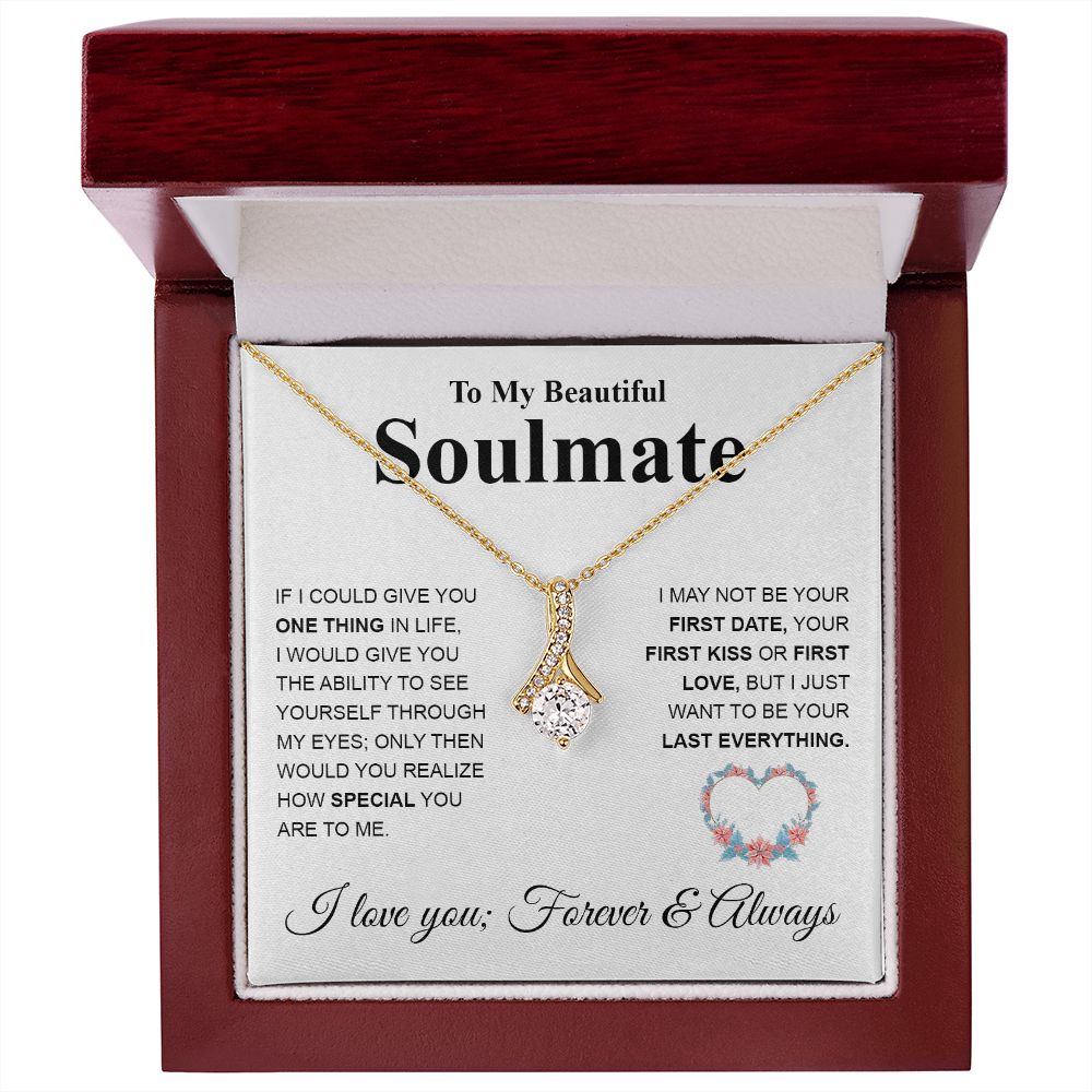 To My Future Wife Necklace My Last Everything, Promise Necklace For Her, Fiance Gifts For Her, Valentine Gifts For Future Wife With Message Card Box LED, Soulmate Necklace For Women, To My Wife Necklace copy Allruing Necklace