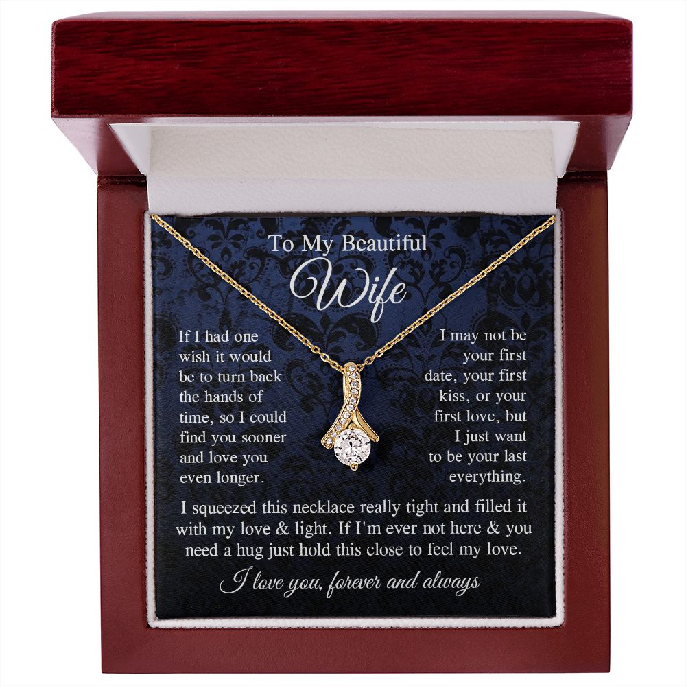 Wife Necklace Gift for Her, Soulmate Jewelry, Necklace for Future Soulmate, Valentine Anniversary Jewelry for Wife Necklace Gift from Husband - Soulmate Gift Necklace with Message Card and Gift Box Allruing Necklace