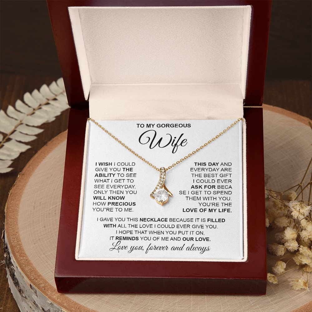 to My Wife Necklace from Husband, Necklaces for Wife from Husband, to My Soulmate Necklace for Women, Soulmate Jewelry for Wife Anniversary Jewelry Gifts for Wife Birthday Gifts from Husband Allruing Necklace