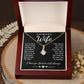 To My Beautiful Wife Necklace Gifts, Soulmate for Wife Birthday Gifts from Husband, Valentine for Women, Soulmate Gifts, Message Card and Necklace Gifts Box Gift Box Styles on Birthday, Wedding, Anniversary, Valentine Allruing Necklace