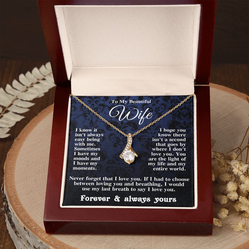 Gifts for Wife Necklace from Husband, Gifts for Wife from Husband, Wedding Gifts for Her Gifts Soulmate Message Card and Necklace Gift Box Gift Box Styles on Birthday, Wedding, Anniversary, Valentine Allruing Necklace