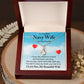 Couples Gifts, To My Navy Wife Necklace Gifts From Husband, Wedding Anniversary Jewelry For Wife From Husband, Wife Birthday From Husband, To My Soulmate Message Card and Gift Box styles On Birthday, Christmas, Anniversary  Allruing Necklace
