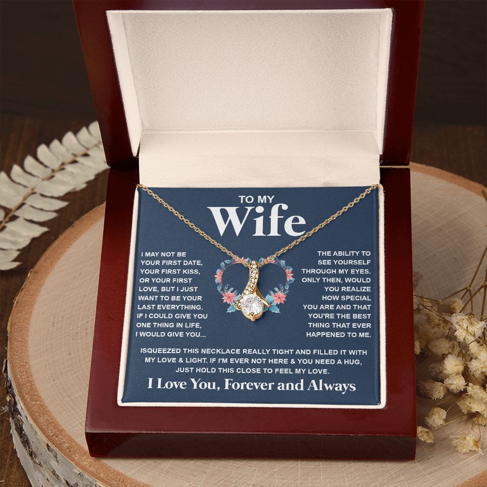 Couples Gifts Necklace To My Soulmate Necklace Birthday Christmas Jewelry Romantic Gift For My Wife Pendant Jewelry with Message Card and Box Necklaces for Women Valentines Day Happy Anniversary Wedding Present Allruing Necklace