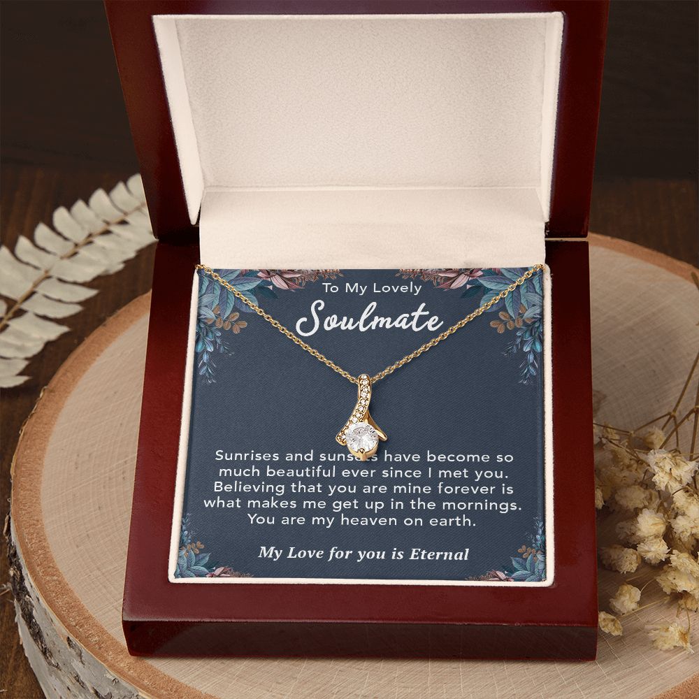 To My Lovely Wife Necklace Gift From Husband To My Badass Wife Pendant Birthday Jewelry with Message Card and Gift Box. Gift for Wife. Necklace Gift Set for Wife Necklace Gifts Box Gift Box Styles Allruing Necklace