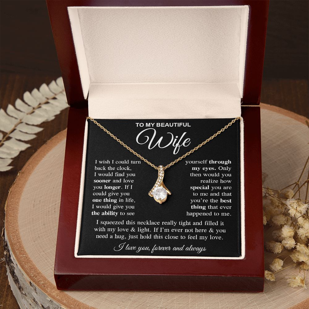To My Soulmate Necklace Gift for Her, Wife Gifts From Husband, Necklaces For Wife From Husband To My Soulmate Necklace Message Card and Necklace Gift Box Gift Box Styles on Birthday, Wedding, Anniversary, Valentine Allruing Necklace