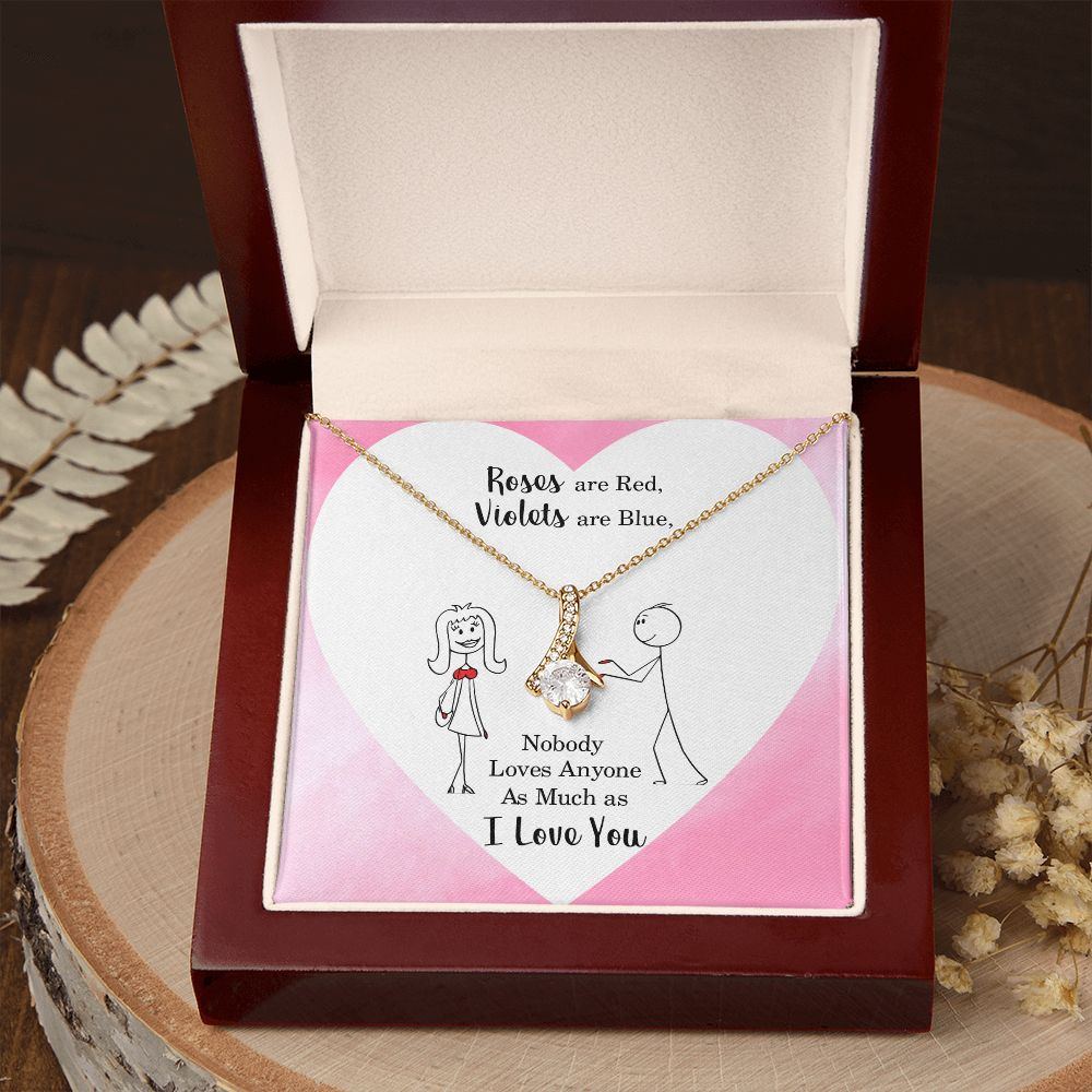 Couples Gifts Necklace To My Better Half Necklace Gifts For My Wife, Happy Anniversary My Love, Love Knot Meaningful Necklace Message Card and Gift Box Styles on Birthday, Christmas, Anniversary Allruing Necklace