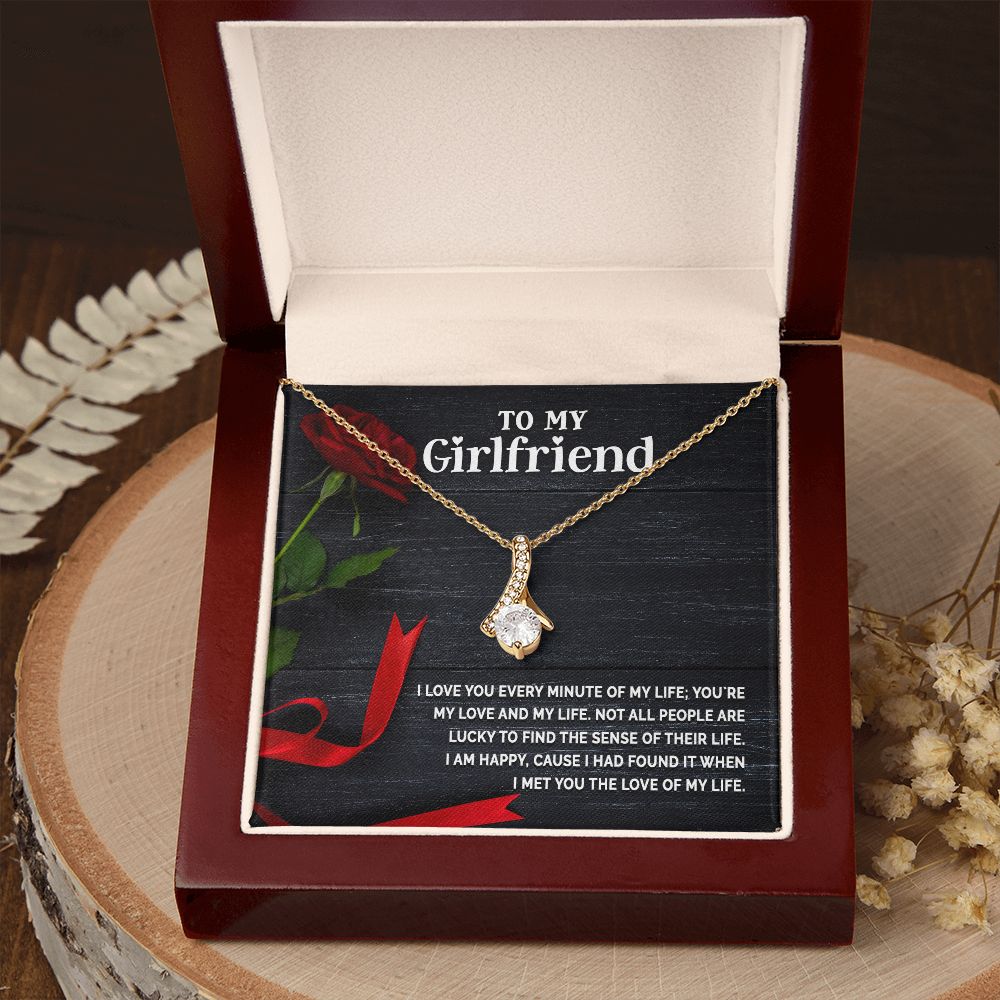 Love Knot Necklace, To My Girlfriend Gifts From Boyfriend, Girlfriend Jewelry, Girlfriend Birthday Anniversary For Girlfriend Gift, Necklace Message Card and Gift Box Styles on Birthday, Christmas, Anniversary  Allruing Necklace