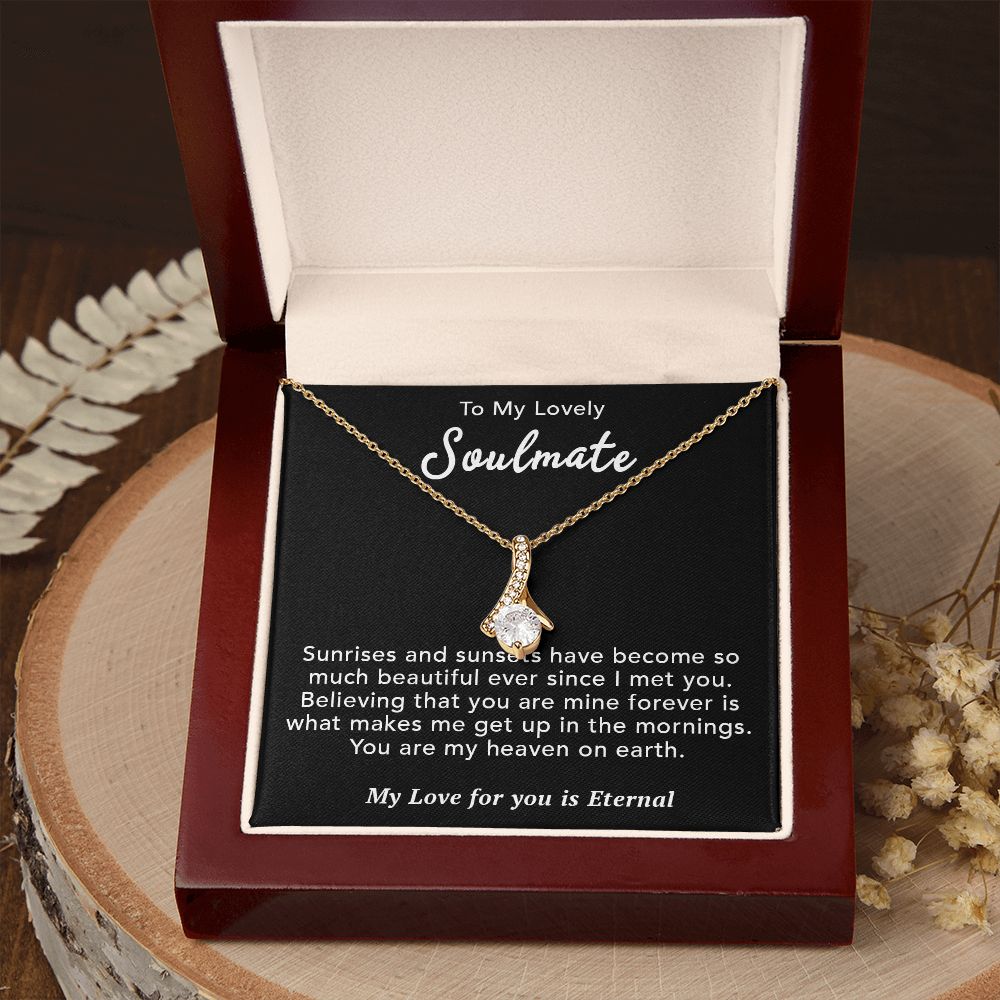 To My Lovely Wife Necklace Gift From Husband To My Badass Wife Pendant Valentine Jewelry with Message Card and Gift Box. Gift for Wife. Necklace Gift Set for Wife Necklace Gifts Box Gift Box Styles Allruing Necklace