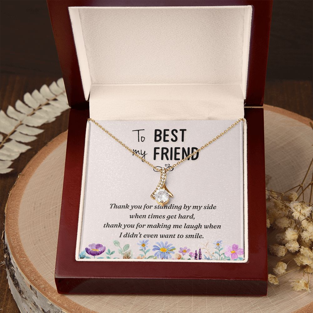To My Best Friend On Her Wedding Day Necklace, Soul Sisters Necklace, BFF Necklace, Best Friend Gift Jewelry, Long Distance, Friends, Meaningful Necklace Message Card and Gift Box Styles on Birthday, Christmas, Anniversary  Allruing Necklace