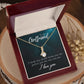 To My True Girlfriend Necklace, Brother to Sister, Birthday For Sister from Brother, I Love You, Love Knot Meaningful Necklace Message Card and Gift Box Styles on Birthday, Christmas, Anniversary Allruing Necklace