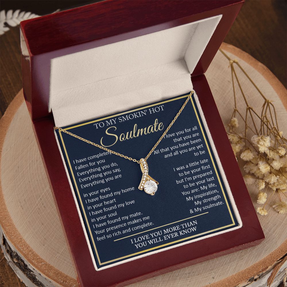 Couples Gifts, To My Smokin Hot Wife Necklace Gifts From Husband, Wedding Anniversary For Wife From Husband, To My Beautiful Wife, Necklace Custom Name Message Card and Gift Box Styles on Birthday, Christmas, Wedding, Anniversary Allruing Necklace