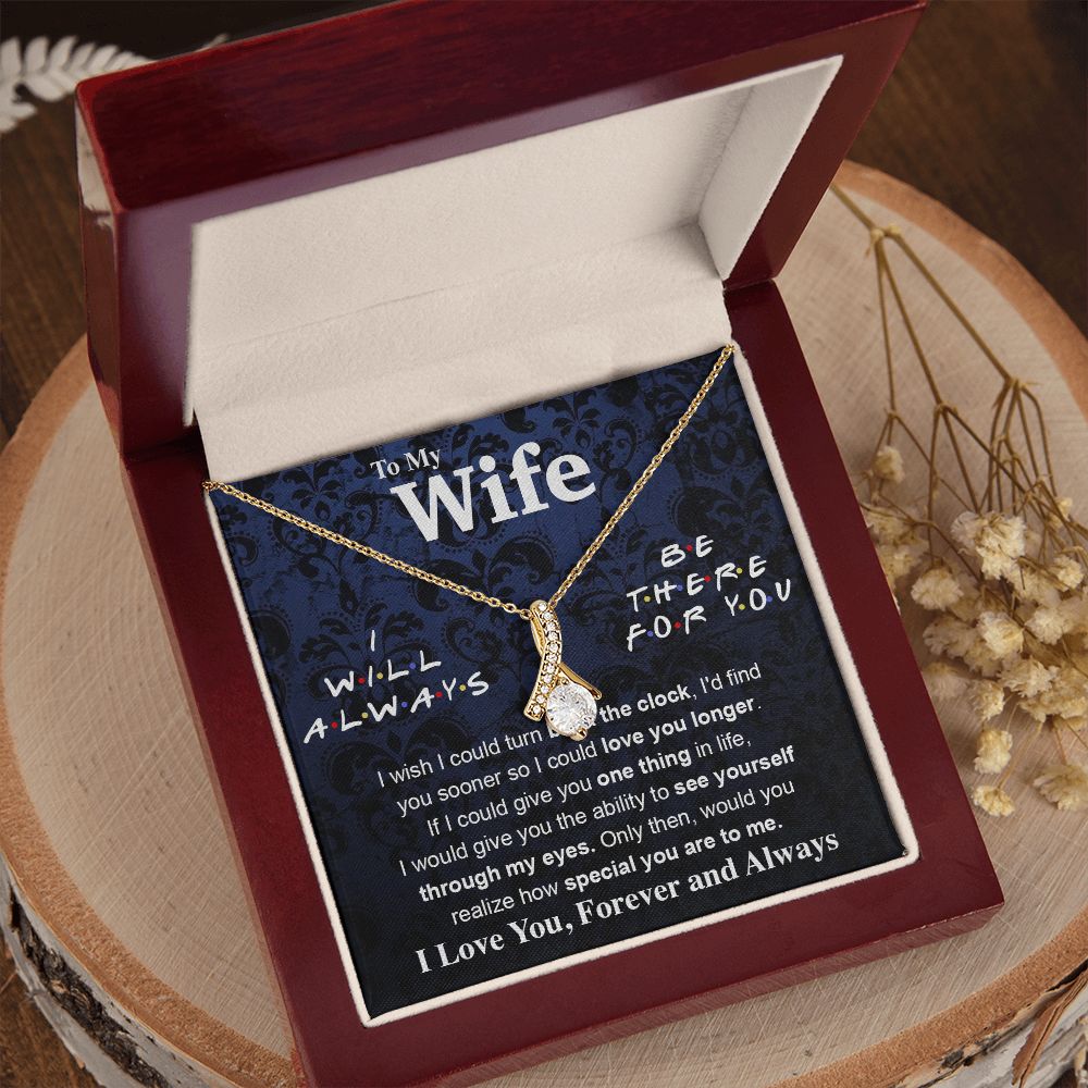 To My Wife Necklace To My Future Wife Necklace Gifts, Promise Necklace For Her, Fiance Gifts For Her, Valentine Necklace Gifts For Soulmate From Husband With Message Card Box LED, Soulmate Necklace For Women, To My Wife Necklace Allruing Necklace