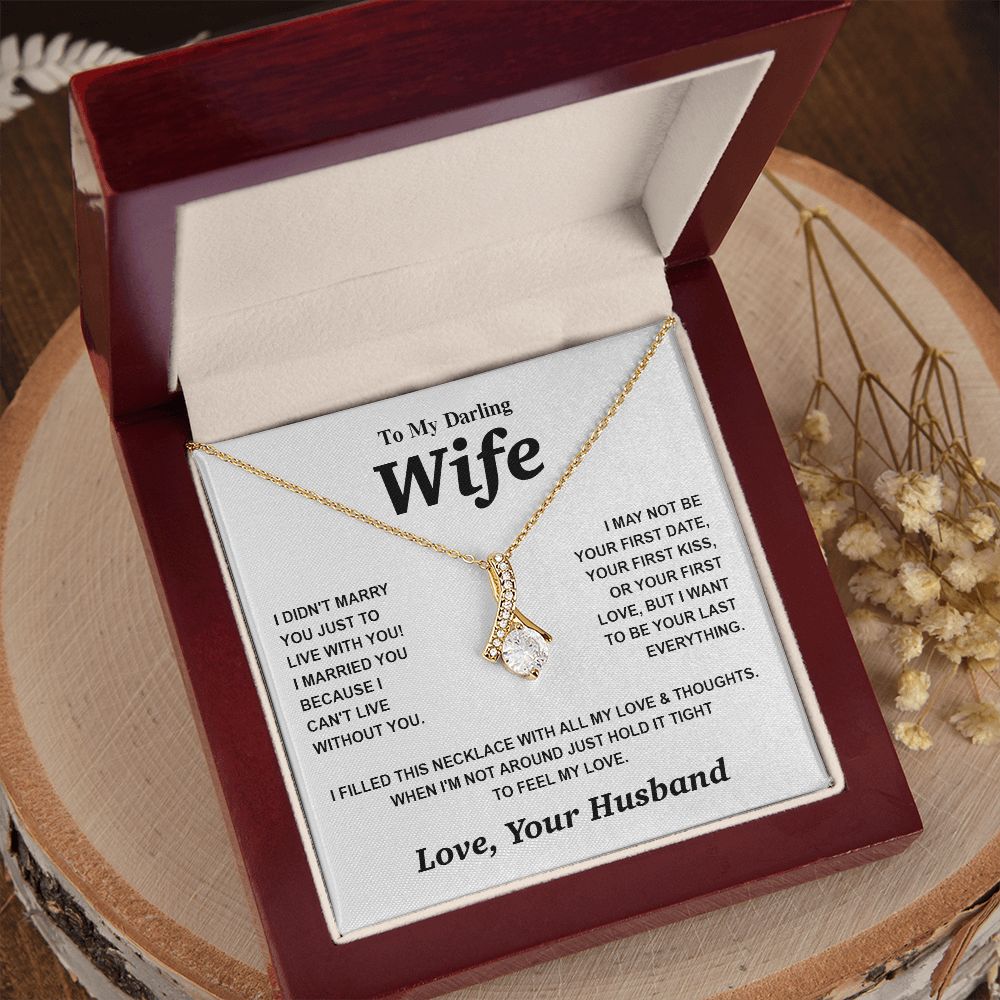 Valentine Gifts for Wife Necklace from Husband- Gifts for Wife from Husband, Birthday Gifts for Her Gifts Soulmate Message Card and Necklace Gift Box Gift Box Styles on Birthday, Wedding, Anniversary, Valentine Allruing Necklace