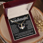 Couples Gifts Necklace To My Soulmate Necklace Birthday Christmas Jewelry Romantic Gifts For My Wife Pendant Jewelry with Message Card and Box Necklaces for Women Valentines Day Happy Anniversary Wedding Present Allruing Necklace