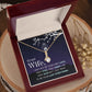Birthday For Wife, Love Knot Necklace Gifts For Wife From Husband, To My Soulmate Necklace For Women, To My Wife Necklace Wedding Anniversary, I Love You, Meaningful Necklace Message Card and Gift Box Styles on Birthday, Christmas, Anniversary  Allruing N