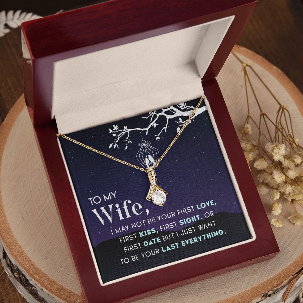 Birthday For Wife, Love Knot Necklace Gifts For Wife From Husband, To My Soulmate Necklace For Women, To My Wife Necklace Wedding Anniversary, I Love You, Meaningful Necklace Message Card and Gift Box Styles on Birthday, Christmas, Anniversary  Allruing N