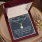 To My Beautiful Wife Necklace From Husband Pendant Jewelry with Message Card and Box Necklaces for Women Valentines Day Happy Anniversary Wedding Present for Birthday Merry Christmas for Wife Necklace Allruing Necklace
