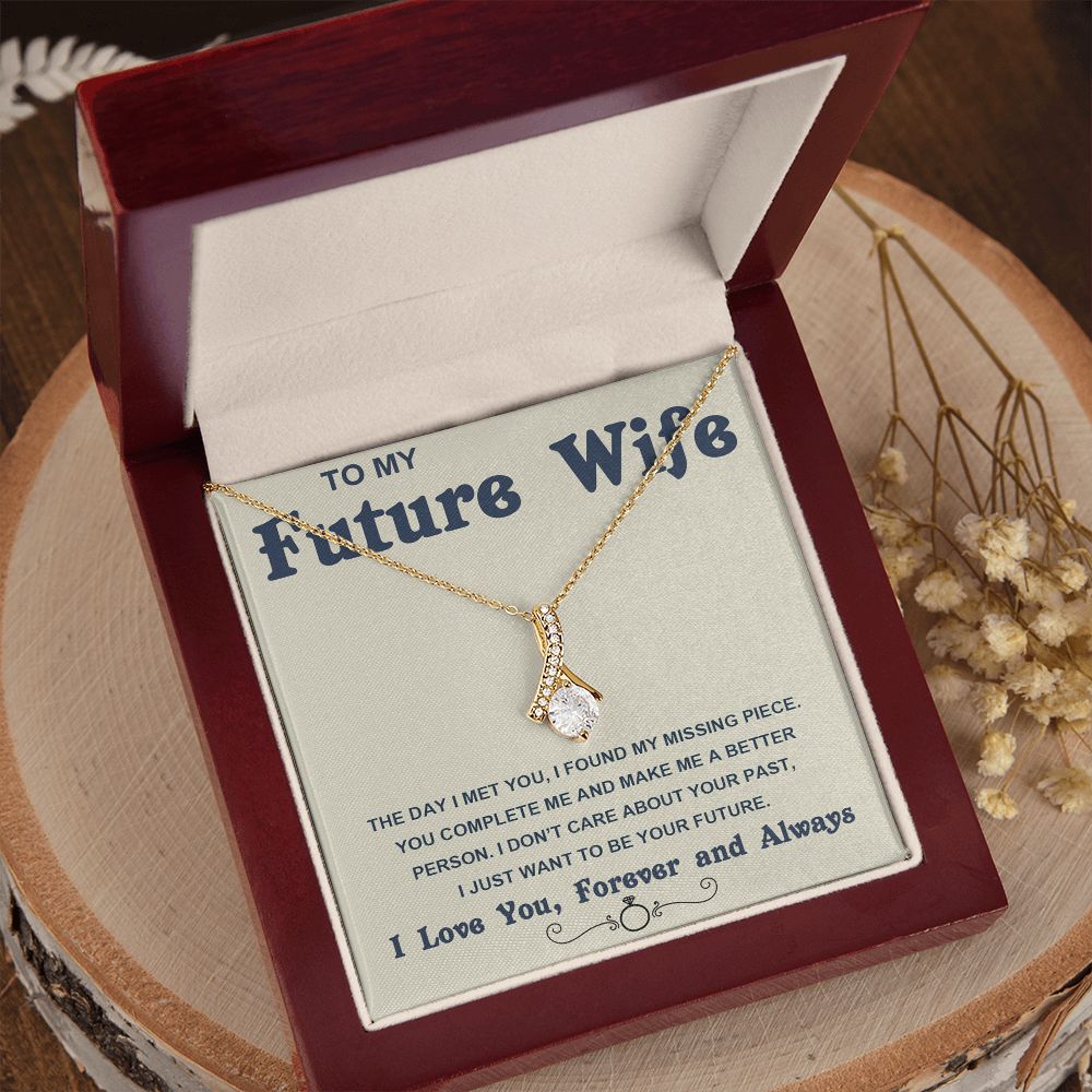 Soulmate Necklace For Women, Soulmate Gifts For Her, Future Wife Necklace, Necklaces For Girlfriend, To My Wife Necklace, Wife Necklace From Husband, Necklace Message Card and Gift Box Styles on Birthday, Christmas, Valentine Allruing Necklace