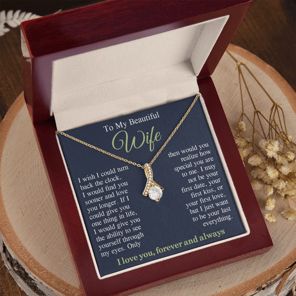 To My Beautiful Soulmate Necklace Gift, Wife Gifts From Husband, Anniversary Gifts For Wife From Husband To My Soulmate Necklace Message Card and Necklace Gift Box Gift Box Styles on Birthday, Wedding, Anniversary, Valentine Allruing Necklace