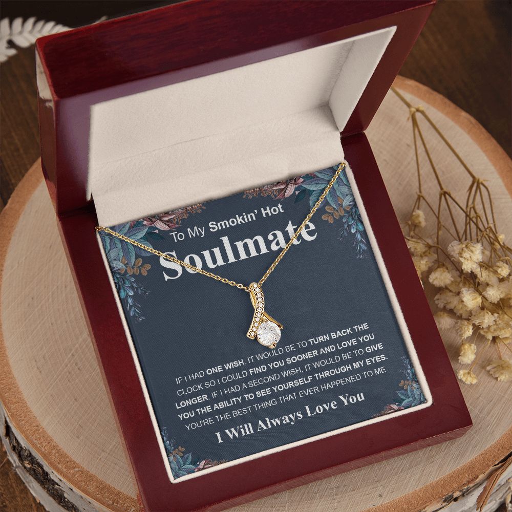Gifts For Soulmate Birthday Gifts From Husband Necklace Valentines Day, Necklace for Future Soulmate, Wedding Birthday Jewelry for Wife Necklace Gifts from Husband - Soulmate Gift Necklace with Message Card and Gift Box Allruing Necklace