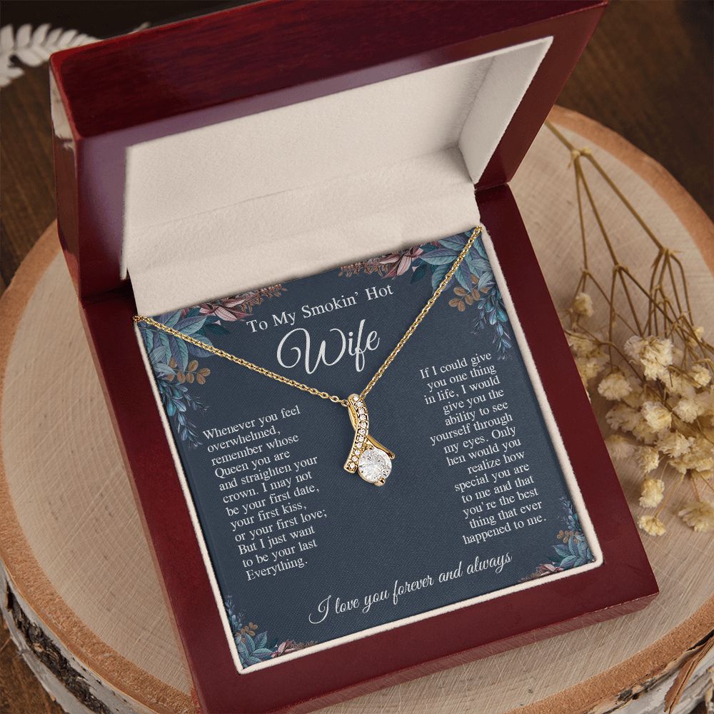 To My Beautiful Soulmate Necklace, Valentine Anniversary Jewelry Gifts for Women, Anniversary Gifts For Wife From Husband To My Wife Necklace Message Card and Necklace Gift Box Gift Box Styles on Birthday, Wedding, Anniversary, Valentine Allruing Necklace