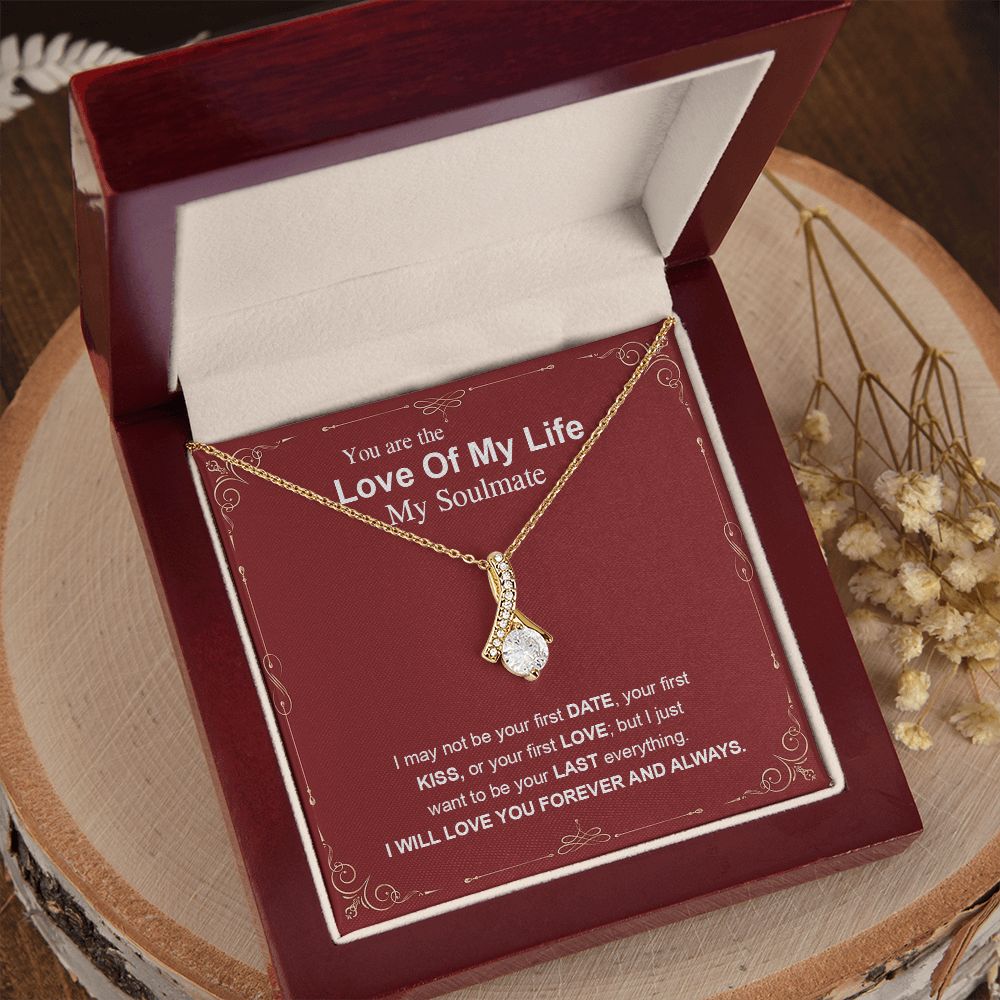 To My Soulmate Necklace, Necklaces For Wife from Husband, Soulmate Necklace to My Future Wife, Necklace For Soulmate with Message Card and Necklace Gift Box Gift Box Styles on Birthday, Christmas, Wedding, Anniversary Allruing Necklace