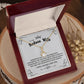 Personalized Valentine Gift For Badass Wife, To My Wife Necklace For Women, Soulmate Necklace, To My Wife Necklace From Husband, Necklace Custom Name Message Card and Gift Box Styles on Birthday, Christmas, Wedding, Anniversary Allruing Necklace