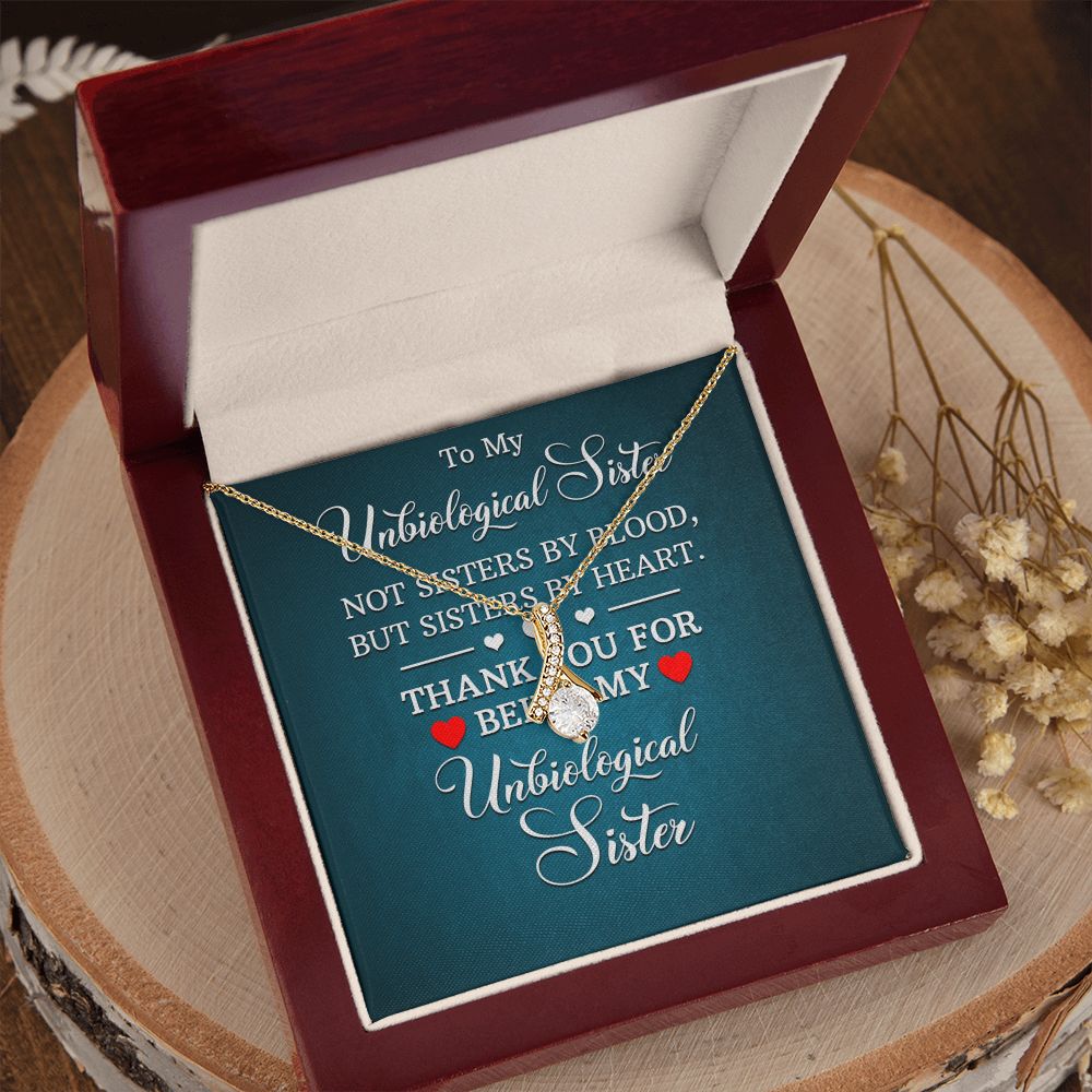 Wife Necklace Gifts From Husband, Wedding Anniversary Jewelry For Wife From Husband, Wife Birthday Gifts From Husband, To My Unbiological Sister Message Card and Gift Box styles On Birthday, Christmas, Anniversary Allruing Necklace