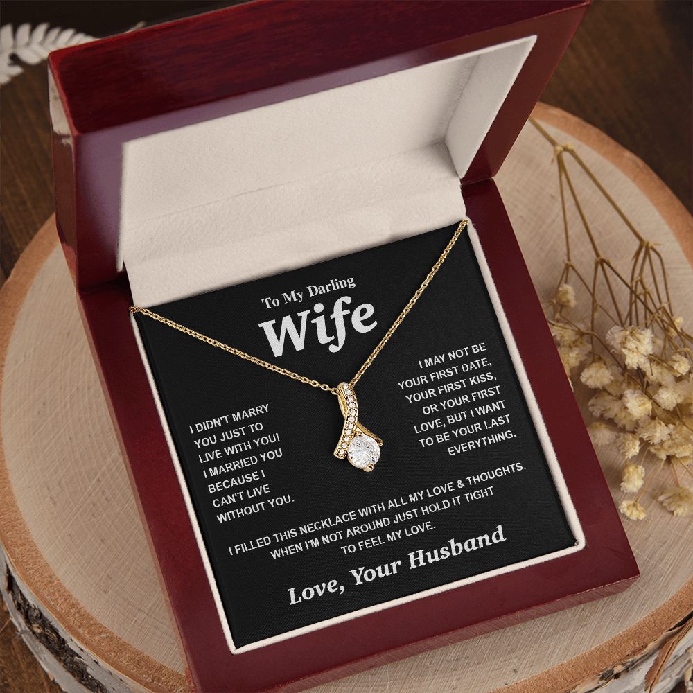 Valentine Gifts for Wife Necklace from Husband- Gifts for Wife from Husband, Valentine Gifts for Her Gifts Soulmate Message Card and Necklace Gift Box Gift Box Styles on Birthday, Wedding, Anniversary, Valentine Allruing Necklace