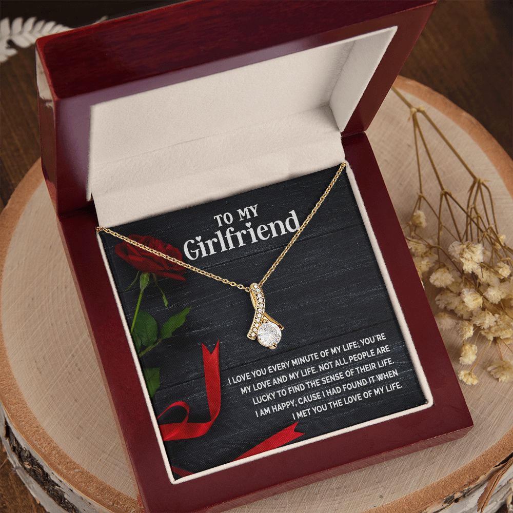Love Knot Necklace, To My Girlfriend Gifts From Boyfriend, Girlfriend Jewelry, Girlfriend Birthday Anniversary For Girlfriend Gift, Necklace Message Card and Gift Box Styles on Birthday, Christmas, Anniversary  Allruing Necklace