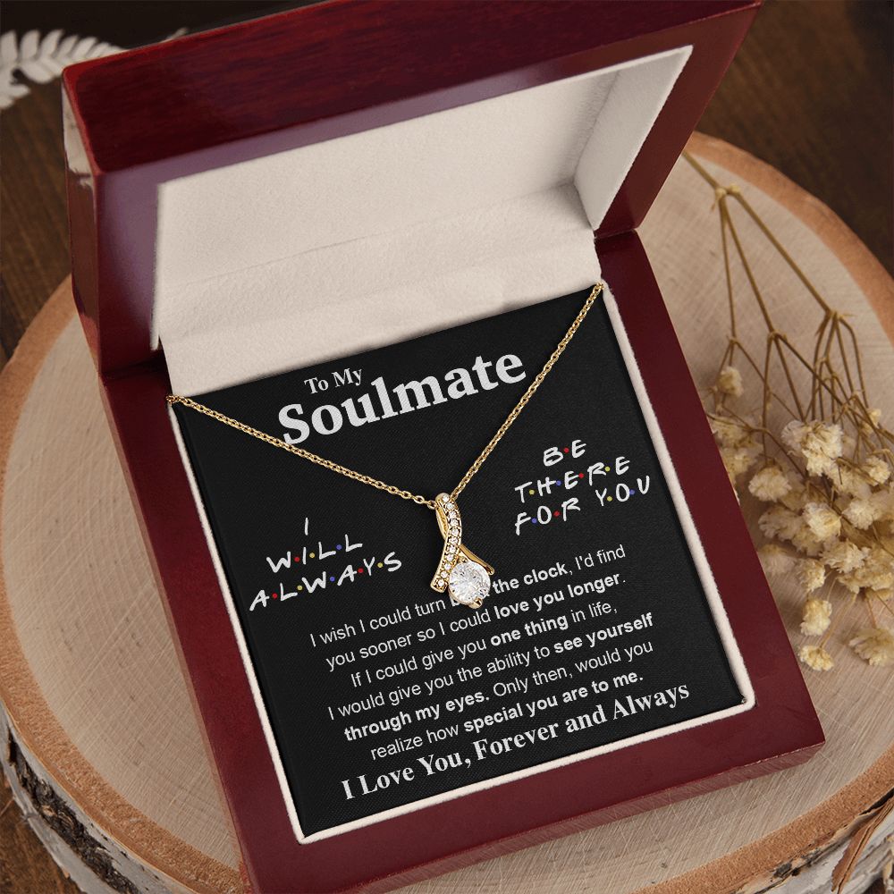 To My Soulmate Necklace To My Future Wife Necklace Gifts, Promise Necklace For Her, Fiance Gifts For Her, Valentine Gifts For Soulmate From Husband With Message Card Box LED, Soulmate Necklace For Women, To My Wife Necklace Allruing Necklace