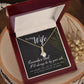 To My Wife Necklace Romantic Gifts For Her Unique Necklaces For Wife From Husband Cute Valentines Day Anniversary For Wife, Love Knot Meaningful Necklace Message Card and Gift Box Styles on Birthday, Christmas, Anniversary Allruing Necklace