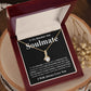 Gifts For Soulmate Birthday Gifts From Husband Necklace Valentines Day, Necklace for Future Soulmate, Valentine Anniversary Jewelry for Wife Necklace Gifts from Husband - Soulmate Gift Necklace with Message Card and Gift Box Allruing Necklace