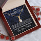 To My Beautiful Wife Necklace From Husband Pendant Jewelry with Message Card and Box Necklaces for Women Valentines Day Happy Anniversary Wedding Present for Birthday Merry Christmas for Wife Allruing Necklace
