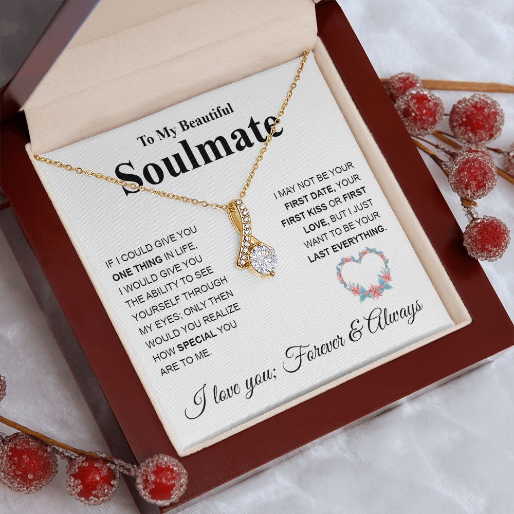 To My Future Wife Necklace My Last Everything, Promise Necklace For Her, Fiance Gifts For Her, Valentine Gifts For Future Wife With Message Card Box LED, Soulmate Necklace For Women, To My Wife Necklace copy Allruing Necklace